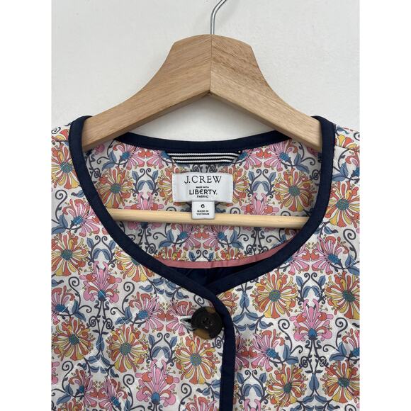 J. Crew Quilted Puffer Lady Jacket Liberty Honeysuckle Floral PrimaLoft - Size 6 - Picture 5 of 13